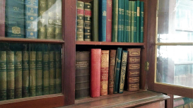 Old Encyclopedias and Dictionaries that are prized parts of the collection at the The Urdu Arts (Evening) College, Urdu Hall Library. (Courtesy: Shefali Jha)